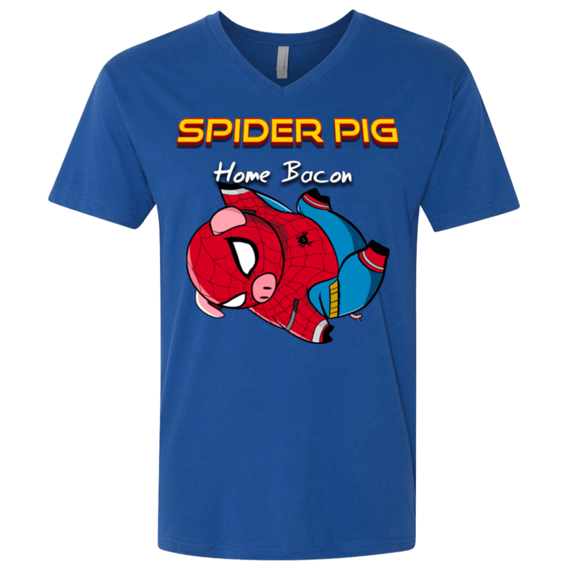 T-Shirts Royal / X-Small Spider Pig Hanging Men's Premium V-Neck