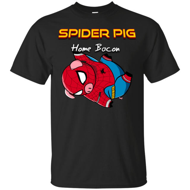 T-Shirts Black / Small Spider Pig Hanging T-Shirt