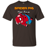 T-Shirts Dark Chocolate / Small Spider Pig Hanging T-Shirt