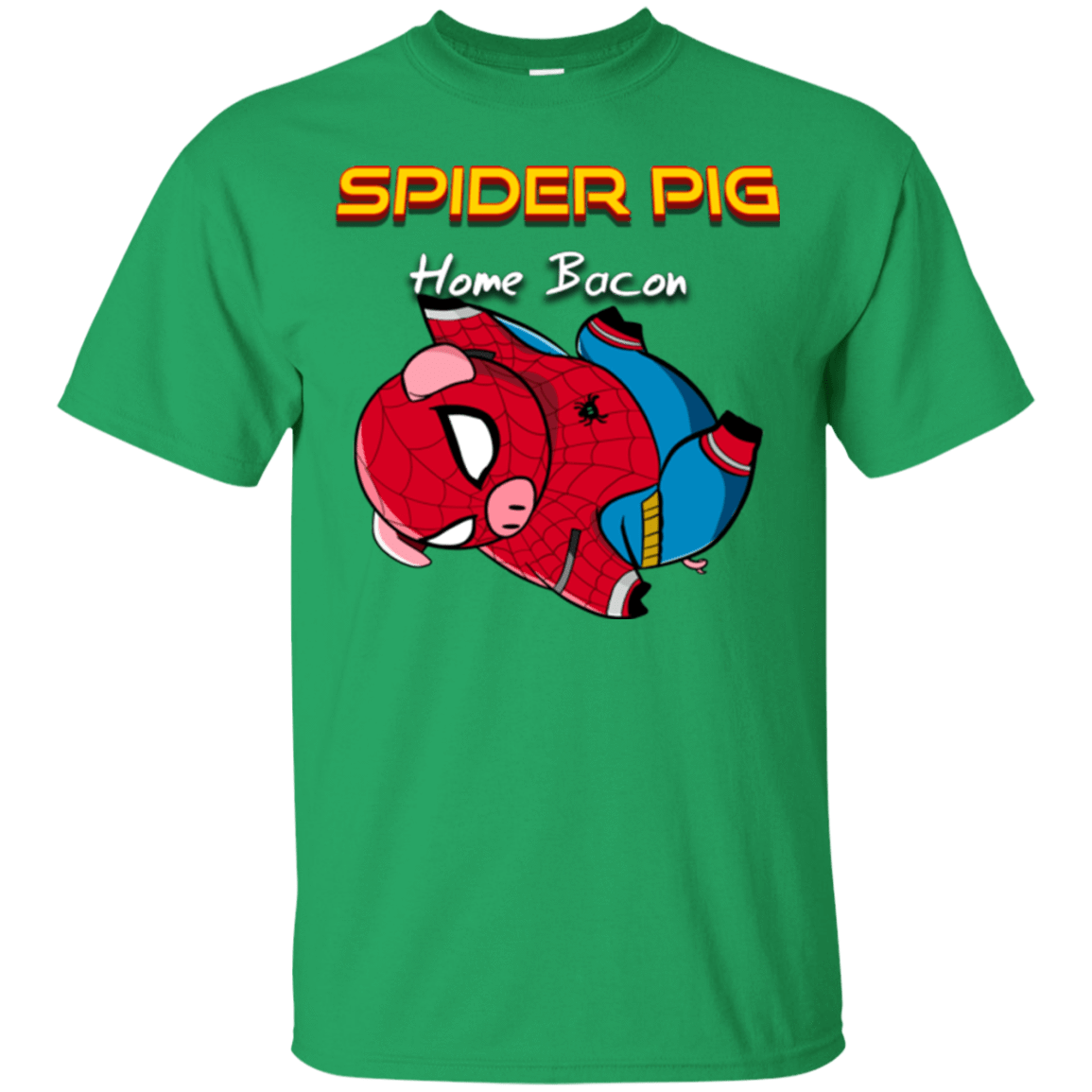 T-Shirts Irish Green / Small Spider Pig Hanging T-Shirt
