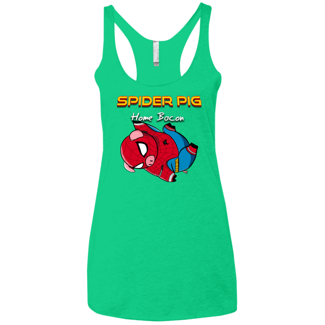 T-Shirts Envy / X-Small Spider Pig Hanging Women's Triblend Racerback Tank