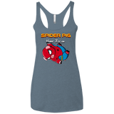 T-Shirts Indigo / X-Small Spider Pig Hanging Women's Triblend Racerback Tank