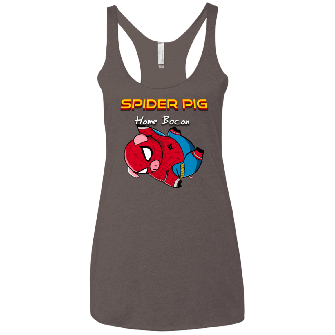 T-Shirts Macchiato / X-Small Spider Pig Hanging Women's Triblend Racerback Tank