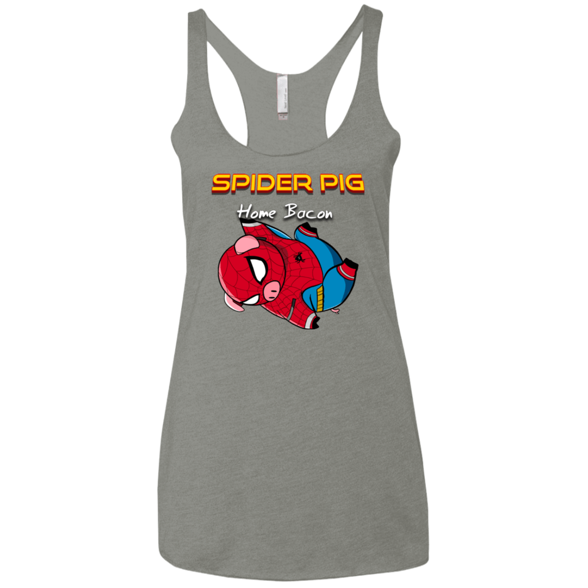T-Shirts Venetian Grey / X-Small Spider Pig Hanging Women's Triblend Racerback Tank