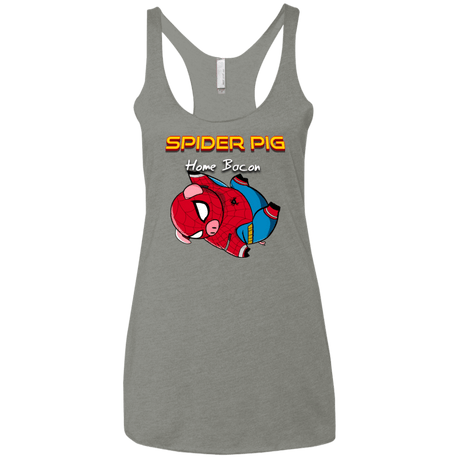 T-Shirts Venetian Grey / X-Small Spider Pig Hanging Women's Triblend Racerback Tank