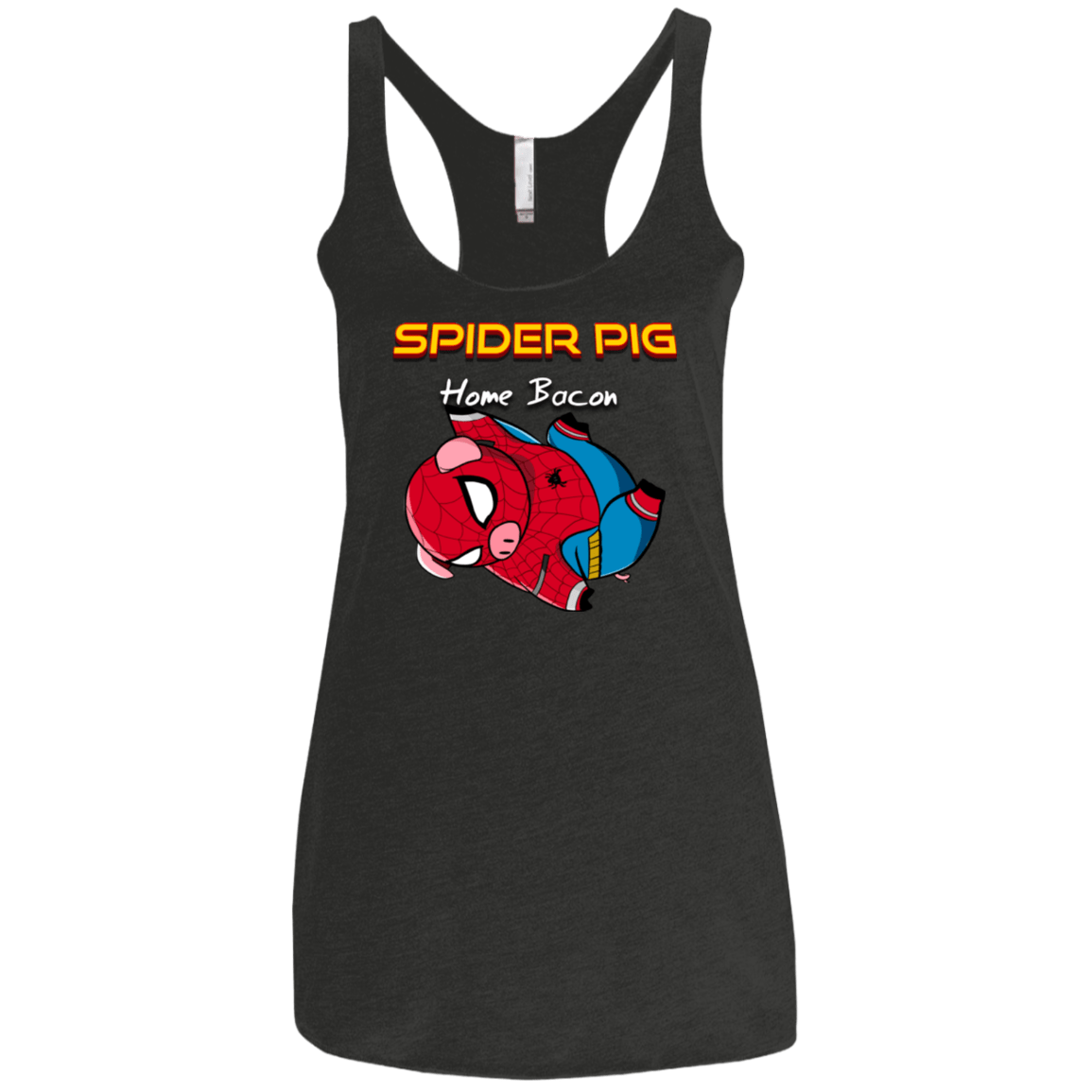 T-Shirts Vintage Black / X-Small Spider Pig Hanging Women's Triblend Racerback Tank