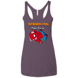 T-Shirts Vintage Purple / X-Small Spider Pig Hanging Women's Triblend Racerback Tank