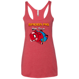 T-Shirts Vintage Red / X-Small Spider Pig Hanging Women's Triblend Racerback Tank