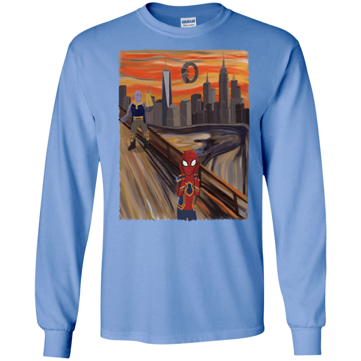 T-Shirts Carolina Blue / S Spider Scream Men's Long Sleeve T-Shirt