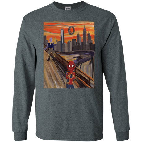 T-Shirts Dark Heather / S Spider Scream Men's Long Sleeve T-Shirt