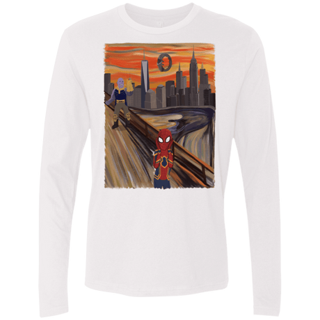 T-Shirts White / S Spider Scream Men's Premium Long Sleeve