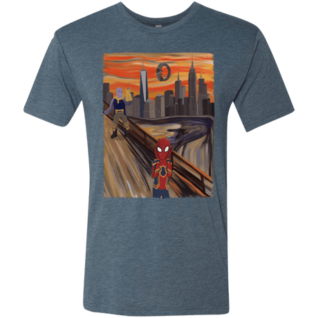 T-Shirts Indigo / S Spider Scream Men's Triblend T-Shirt