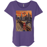 T-Shirts Purple Rush / X-Small Spider Scream Triblend Dolman Sleeve
