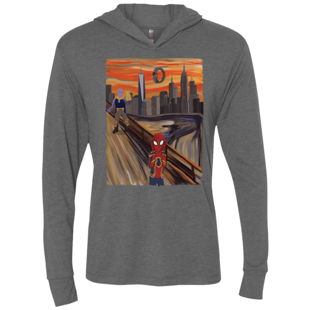 T-Shirts Premium Heather / X-Small Spider Scream Triblend Long Sleeve Hoodie Tee