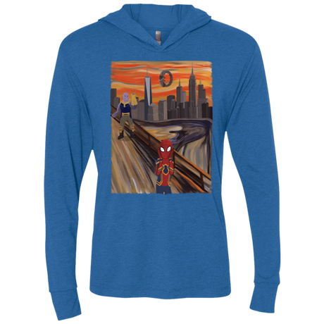 T-Shirts Vintage Royal / X-Small Spider Scream Triblend Long Sleeve Hoodie Tee