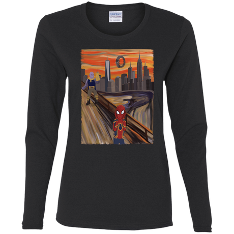 T-Shirts Black / S Spider Scream Women's Long Sleeve T-Shirt