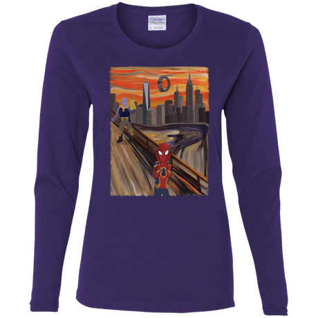 T-Shirts Purple / S Spider Scream Women's Long Sleeve T-Shirt