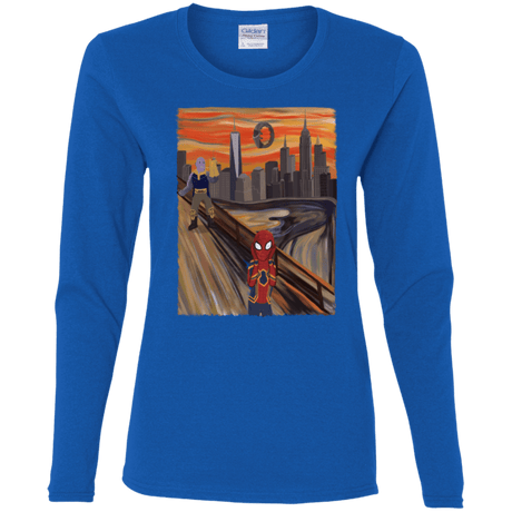 T-Shirts Royal / S Spider Scream Women's Long Sleeve T-Shirt