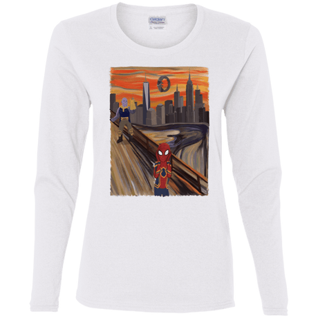 T-Shirts White / S Spider Scream Women's Long Sleeve T-Shirt