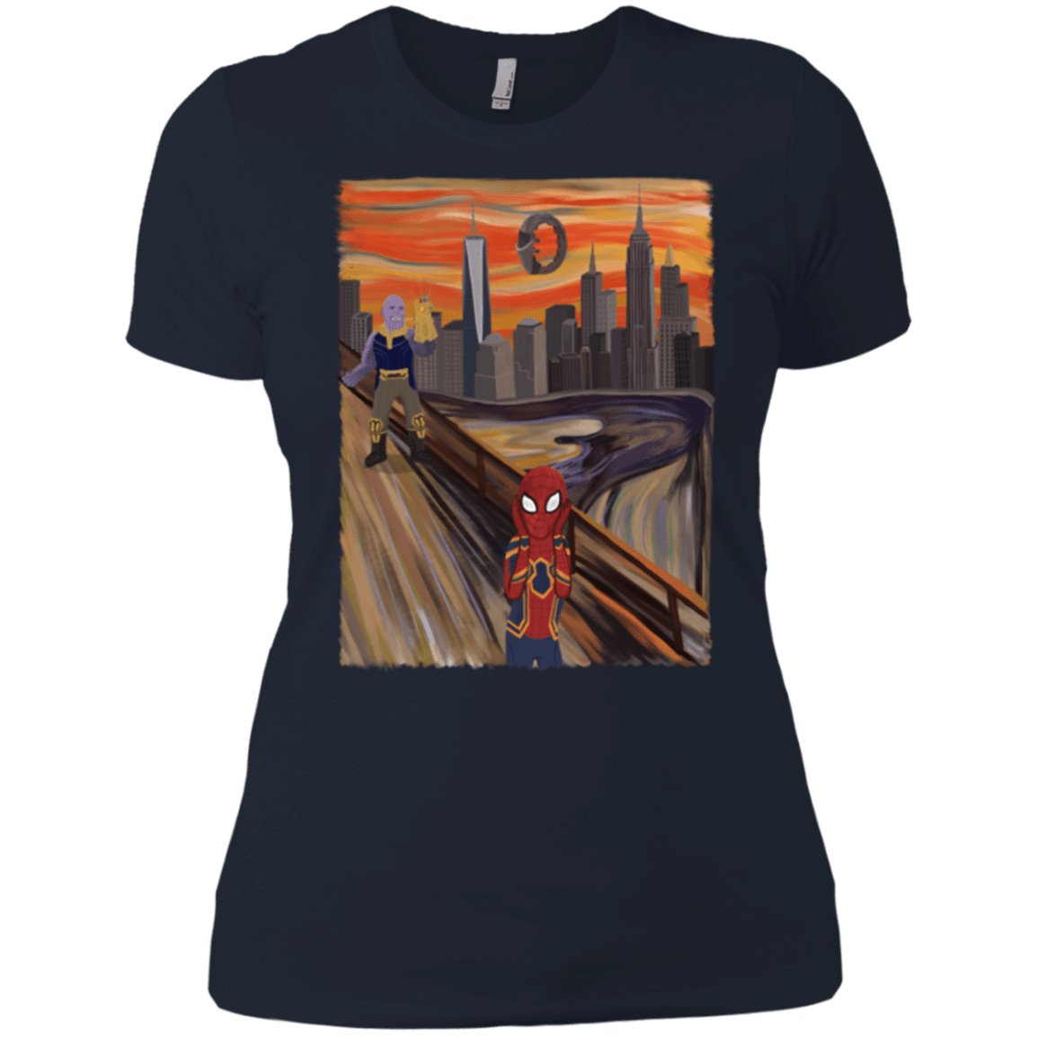 T-Shirts Midnight Navy / X-Small Spider Scream Women's Premium T-Shirt