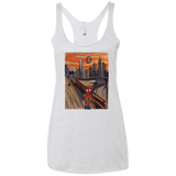 T-Shirts Heather White / X-Small Spider Scream Women's Triblend Racerback Tank