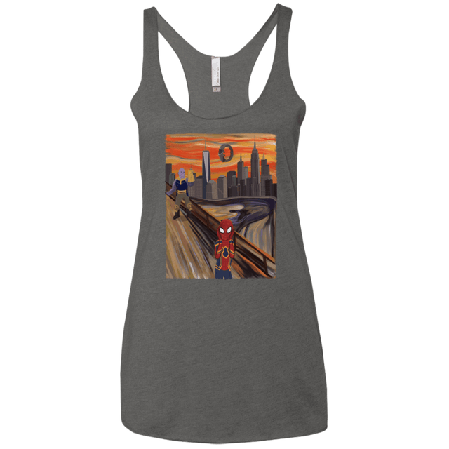 T-Shirts Premium Heather / X-Small Spider Scream Women's Triblend Racerback Tank