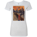 T-Shirts Heather White / S Spider Scream Women's Triblend T-Shirt