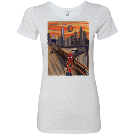 T-Shirts Heather White / S Spider Scream Women's Triblend T-Shirt