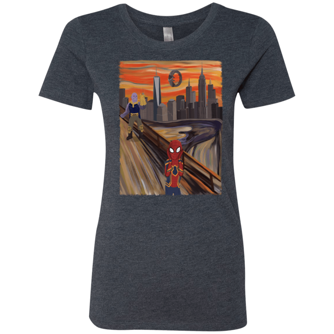 T-Shirts Vintage Navy / S Spider Scream Women's Triblend T-Shirt