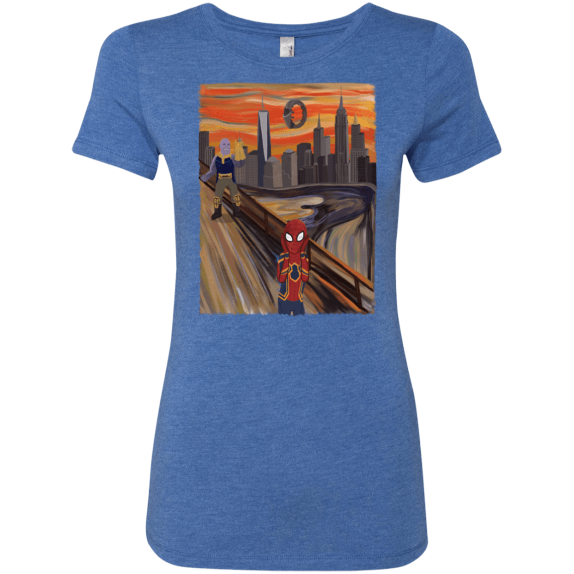 T-Shirts Vintage Royal / S Spider Scream Women's Triblend T-Shirt