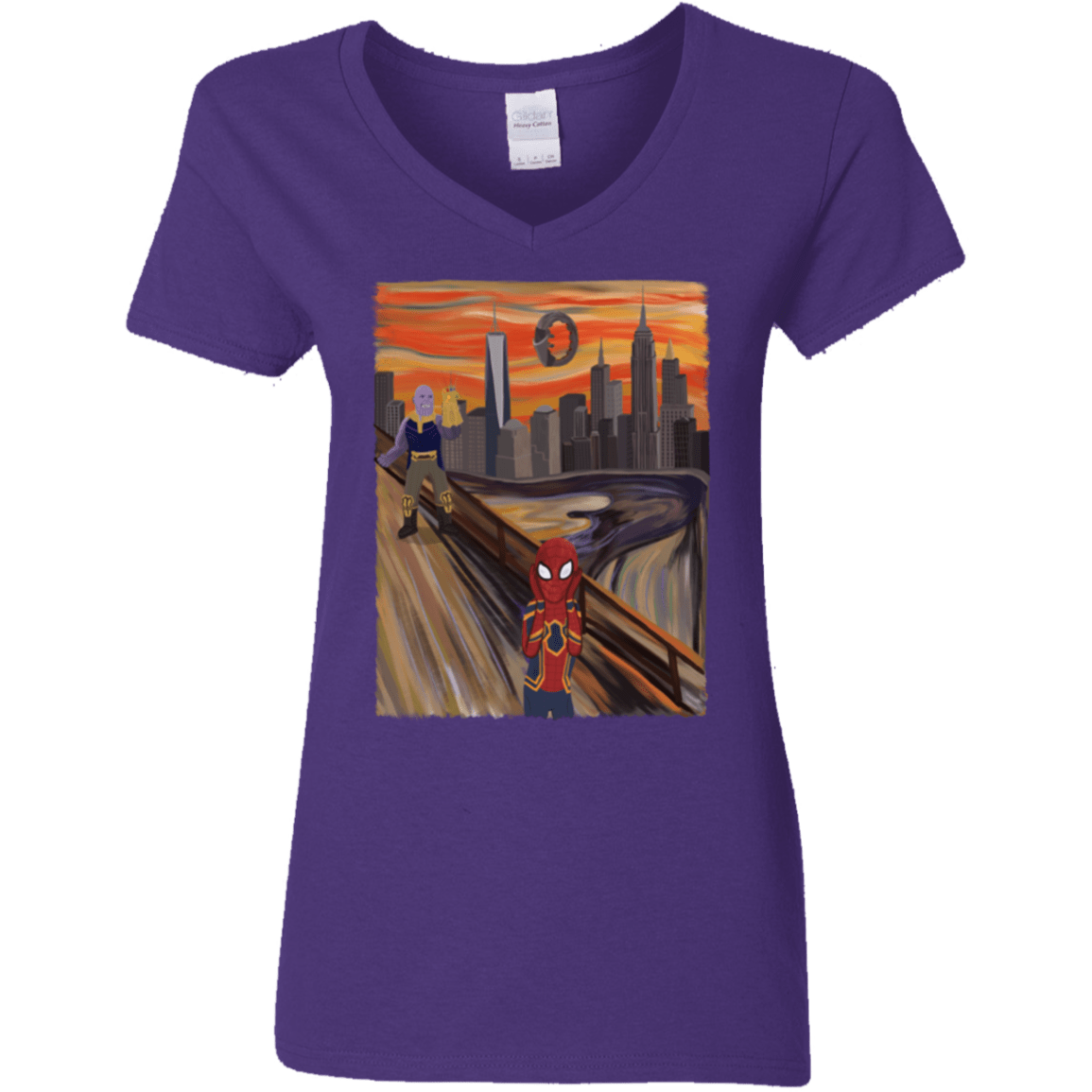 T-Shirts Purple / S Spider Scream Women's V-Neck T-Shirt