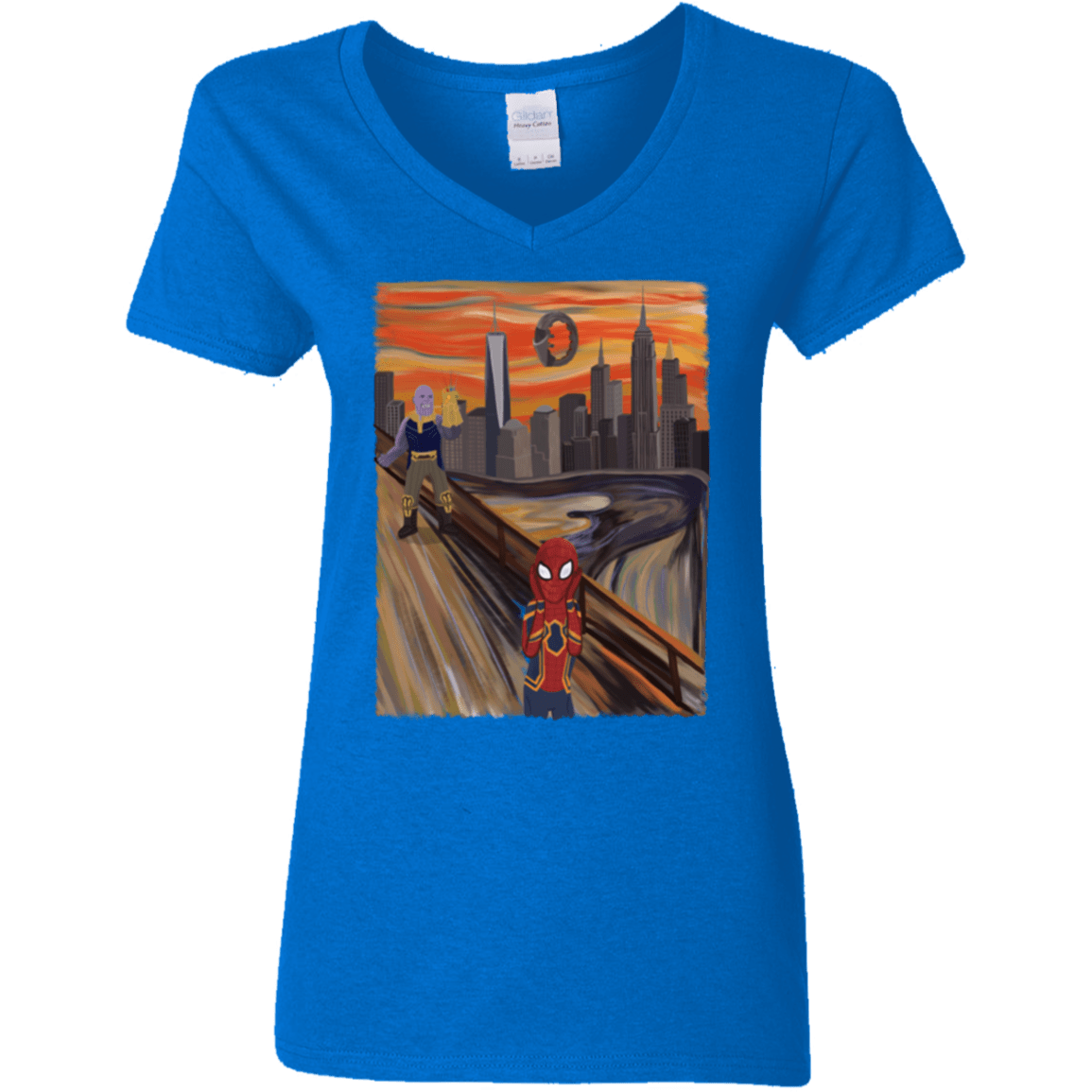 T-Shirts Royal / S Spider Scream Women's V-Neck T-Shirt