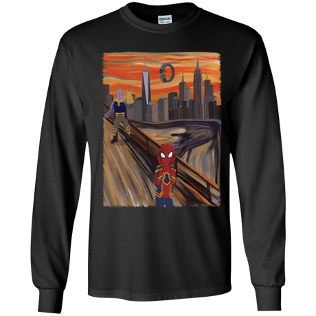 T-Shirts Black / YS Spider Scream Youth Long Sleeve T-Shirt