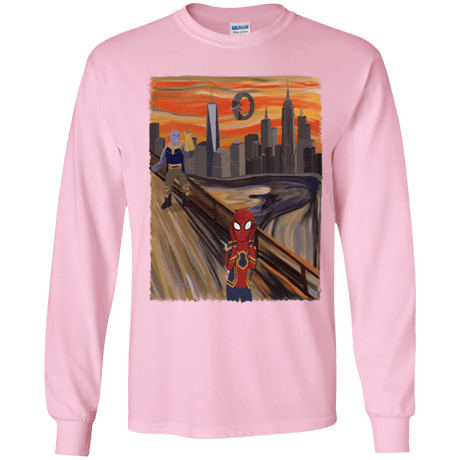 T-Shirts Light Pink / YS Spider Scream Youth Long Sleeve T-Shirt