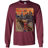 T-Shirts Maroon / YS Spider Scream Youth Long Sleeve T-Shirt