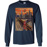 T-Shirts Navy / YS Spider Scream Youth Long Sleeve T-Shirt
