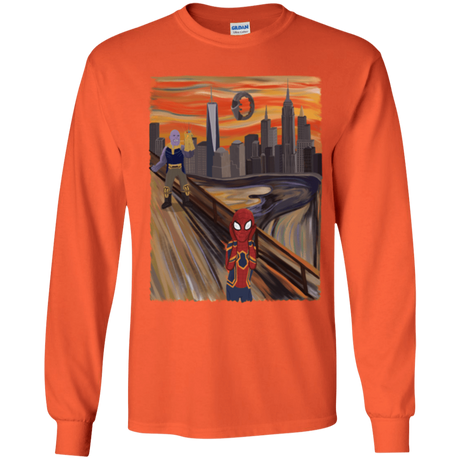 T-Shirts Orange / YS Spider Scream Youth Long Sleeve T-Shirt