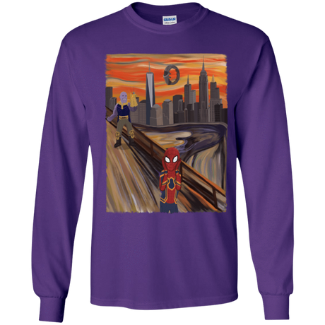 T-Shirts Purple / YS Spider Scream Youth Long Sleeve T-Shirt