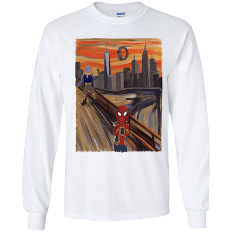 T-Shirts White / YS Spider Scream Youth Long Sleeve T-Shirt