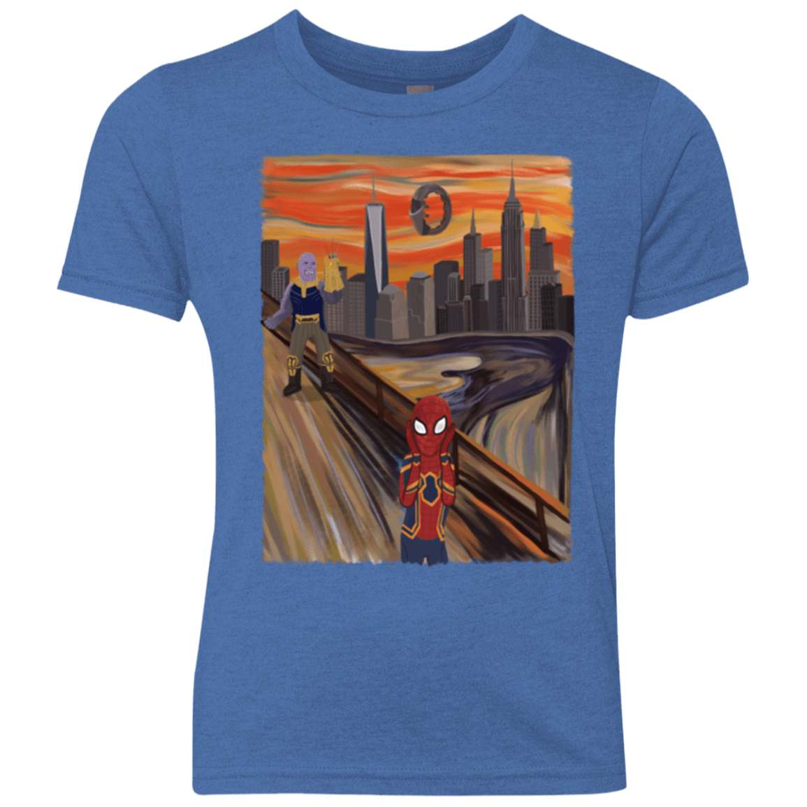 T-Shirts Vintage Royal / YXS Spider Scream Youth Triblend T-Shirt