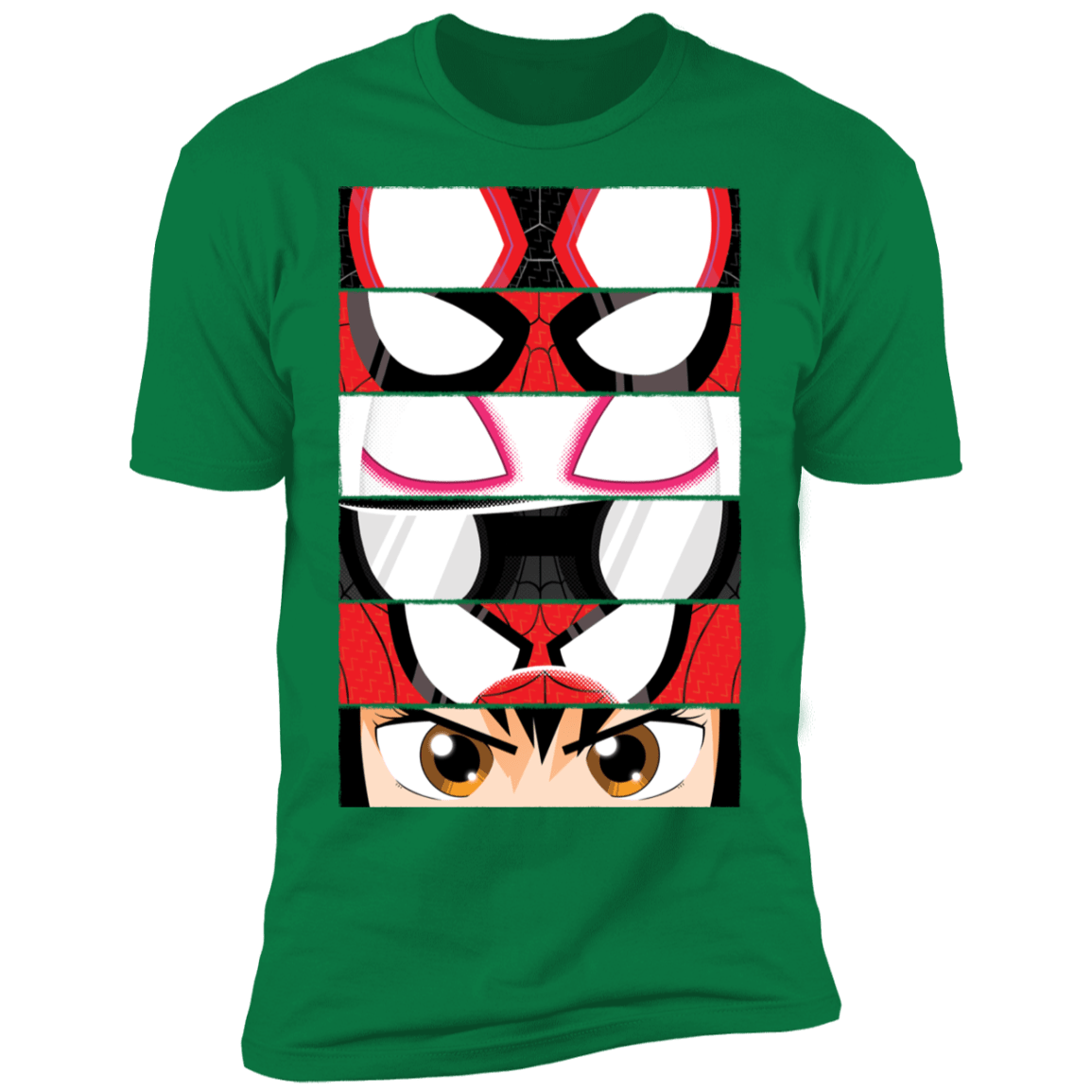 T-Shirts Kelly Green / S Spider-Verse Eyes Men's Premium T-Shirt