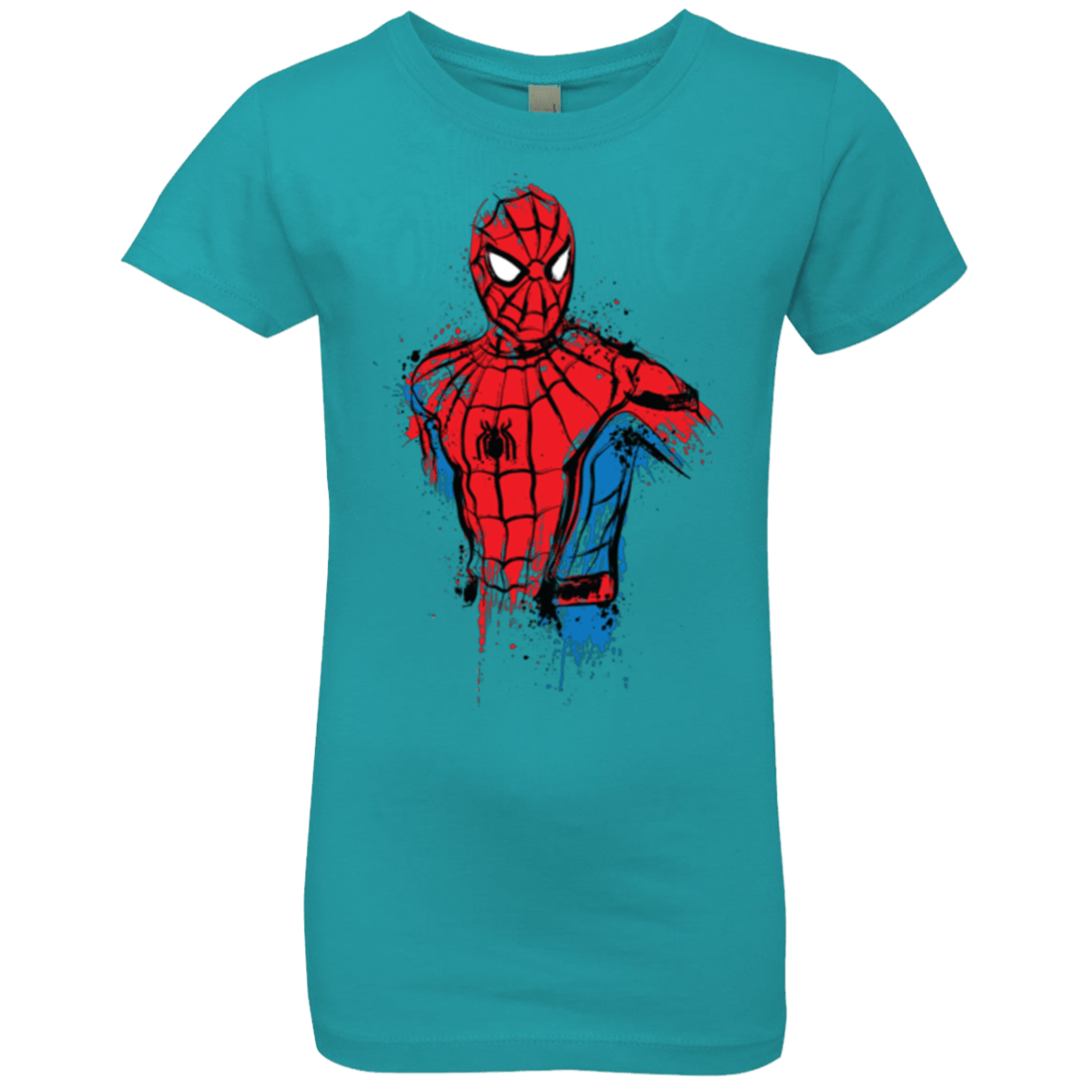 T-Shirts Tahiti Blue / YXS Spiderman- Friendly Neighborhood Girls Premium T-Shirt