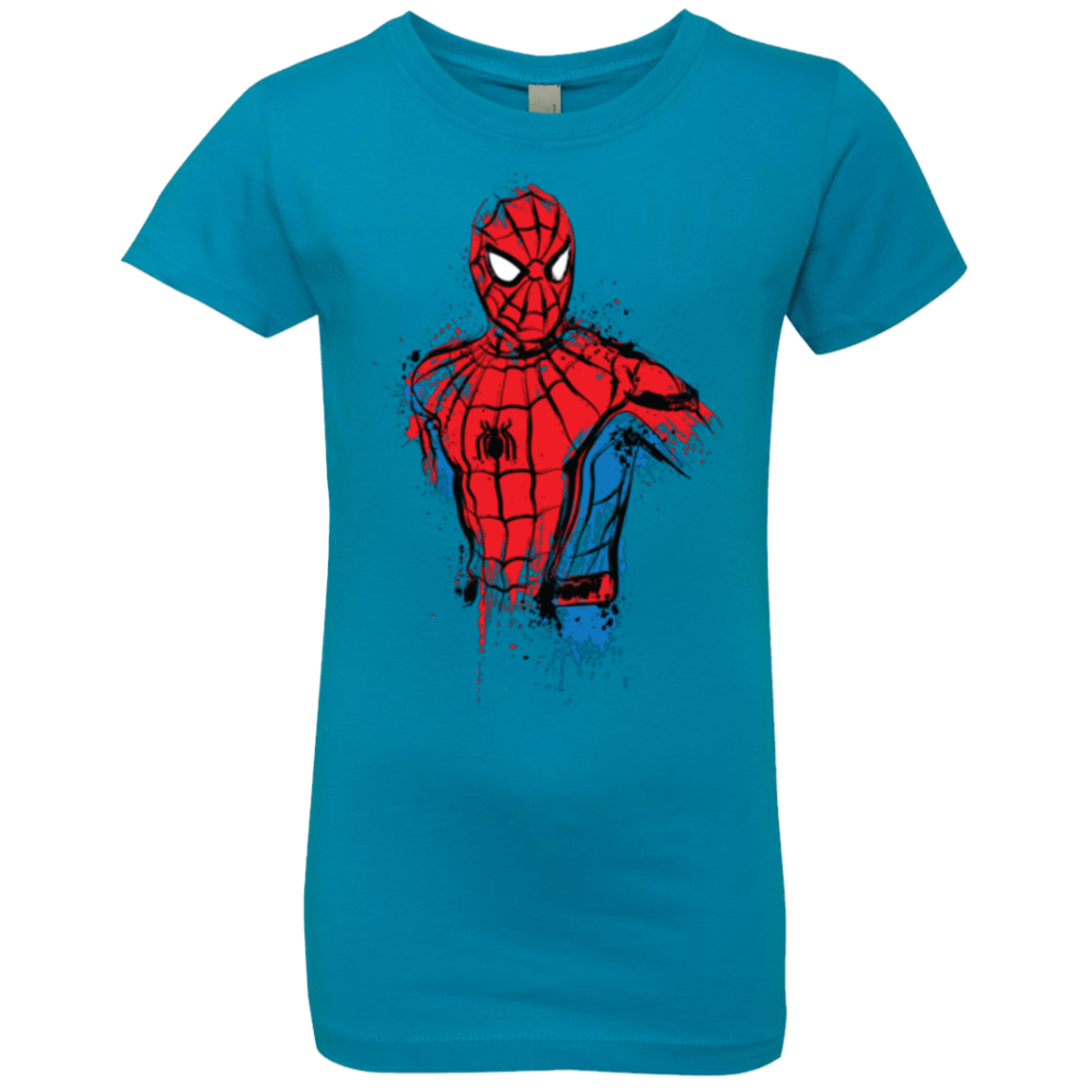 T-Shirts Turquoise / YXS Spiderman- Friendly Neighborhood Girls Premium T-Shirt