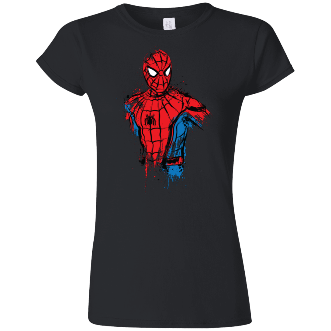 T-Shirts Black / S Spiderman- Friendly Neighborhood Junior Slimmer-Fit T-Shirt