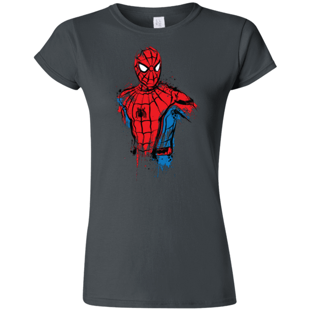 T-Shirts Charcoal / S Spiderman- Friendly Neighborhood Junior Slimmer-Fit T-Shirt