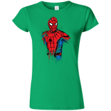 T-Shirts Irish Green / S Spiderman- Friendly Neighborhood Junior Slimmer-Fit T-Shirt