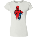 T-Shirts White / S Spiderman- Friendly Neighborhood Junior Slimmer-Fit T-Shirt