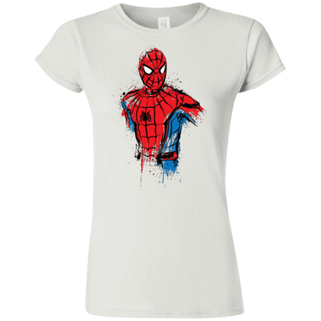 T-Shirts White / S Spiderman- Friendly Neighborhood Junior Slimmer-Fit T-Shirt