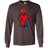 T-Shirts Dark Chocolate / S Spiderman- Friendly Neighborhood Men's Long Sleeve T-Shirt