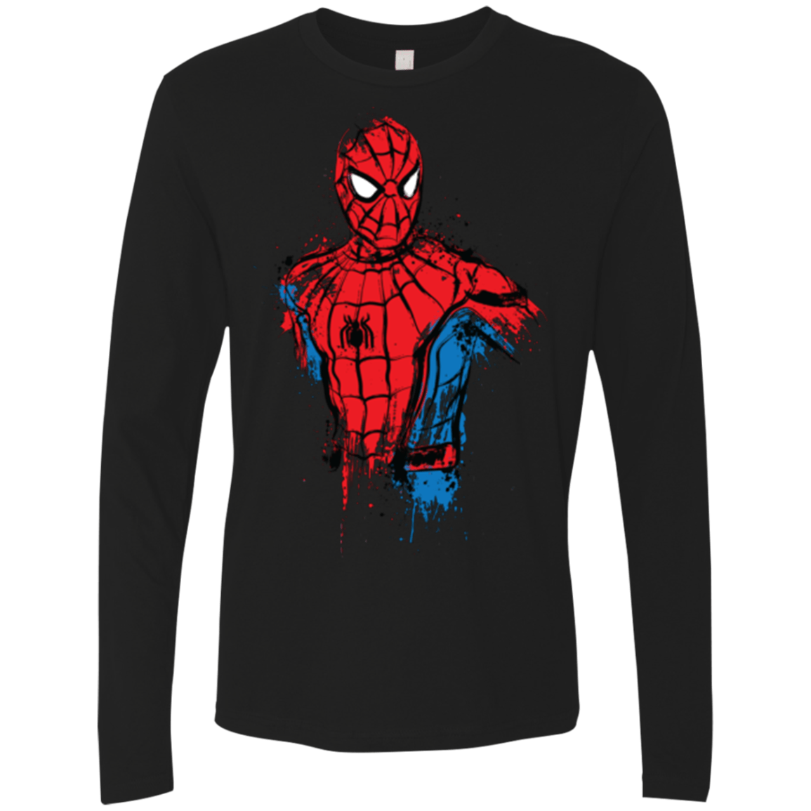 T-Shirts Black / S Spiderman- Friendly Neighborhood Men's Premium Long Sleeve